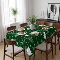 thumbnail image 6 of Green Christmas Table Cloth Waterproof Tablecloths, Xmas Tree Snowflakes Winter Holiday Tablecloth Dining Table Cover for Kitchen Party Tabletop Outdoor, Rectangle Tablecloth 60x84 Inch, 6 of 9