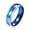 Silver Blue, variant on Men's and Women's Stainless Steel Simplicity Mirror Two-tone Polished Ring Silver Black Size 9