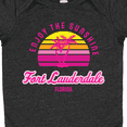 thumbnail image 4 of Inktastic Summer Enjoy the Sunshine Fort Lauderdale Florida in Pink Boys or Girls Baby Bodysuit, 4 of 5