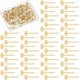 thumbnail image 1 of 200 piezas de aretes de acero inoxidable chapados en oro real de 24 quilates, con almohadillas planas, bandeja de 4 mm, aretes redondos planos dorados, postes de metal en blanco, pasador de 0,7 mm, 1 of 9