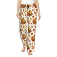 thumbnail image 1 of Balery Thanksgiving With Turkey Pantalones de pijama para mujer, pijamas ultraligeros, pantalones de estar por casa-Small, 1 of 6