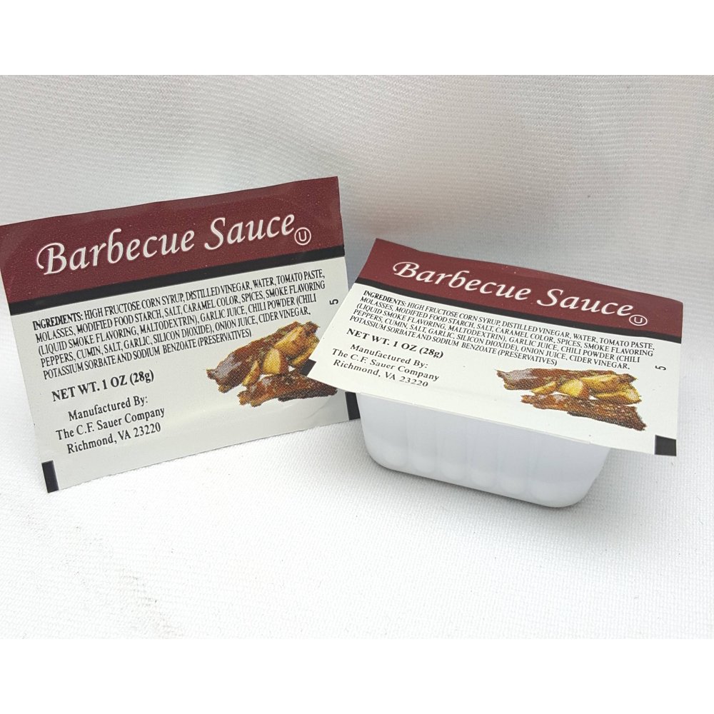 C.F. Sauer Foods Barbecue Sauce, 1 Ounce Cup 100 per case. Walmart