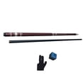 thumbnail image 2 of jinwen Queue de Billard 1/2 Segmentée avec Gant pour Pratique Bar Bureau Rouge, 2 of 9