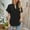 Black, variant on SHITINN Women Casual Fashion Solid V Neck Short Sleeve Button Loose Shirt Blouse Top Womens Blouses Womens Short Sleeve Shirts Clothes for Women