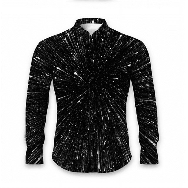 Camisa superior para hombre con estampado floral de tótem, dragón y estrella, de alta definición, ligera, cómoda, suave, de manga larga, informal, nuevo estilo 2024