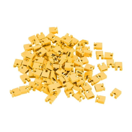 UPC: 0758544197297 | 100pcs 2.54mm Standard Pin Header Jumper Cap Short Circuit Connection Cap Mini Micro Jumper Bridge Plug Yellow