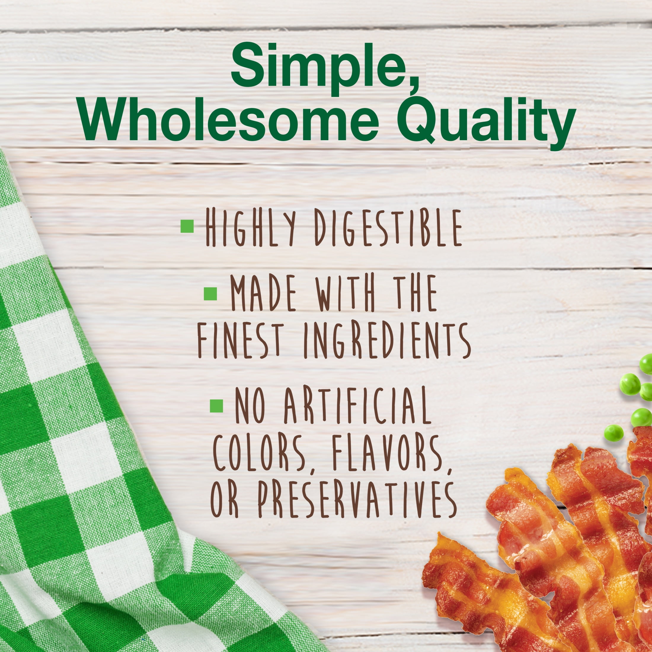 Nylabone Healthy Edibles Natural Dog Treats, Long Lasting Dog Bones, Bacon Flavor Dog Treats, For Medium Dogs (12 Count)