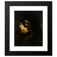 thumbnail image 2 of Gustave Courbet 15x18 Black Modern Framed Museum Art Print Titled - Lovers in the Countryside (1844), 2 of 5