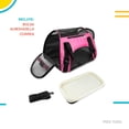 thumbnail image 3 of Mochila Bolsa Transportadora Jaula Mascota Mediana Viaje MED rosa 47x30x23cm Poli Pets PP-TPMPK-MD, 3 of 7