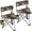 Camo, variant on 2 Pack Tripod Camping Chairs Folding Lightweight, Portable 3 Legged Tripod Stool Seat with Backrest, Small Golf Chair Compact for Adults Fishing Hunting