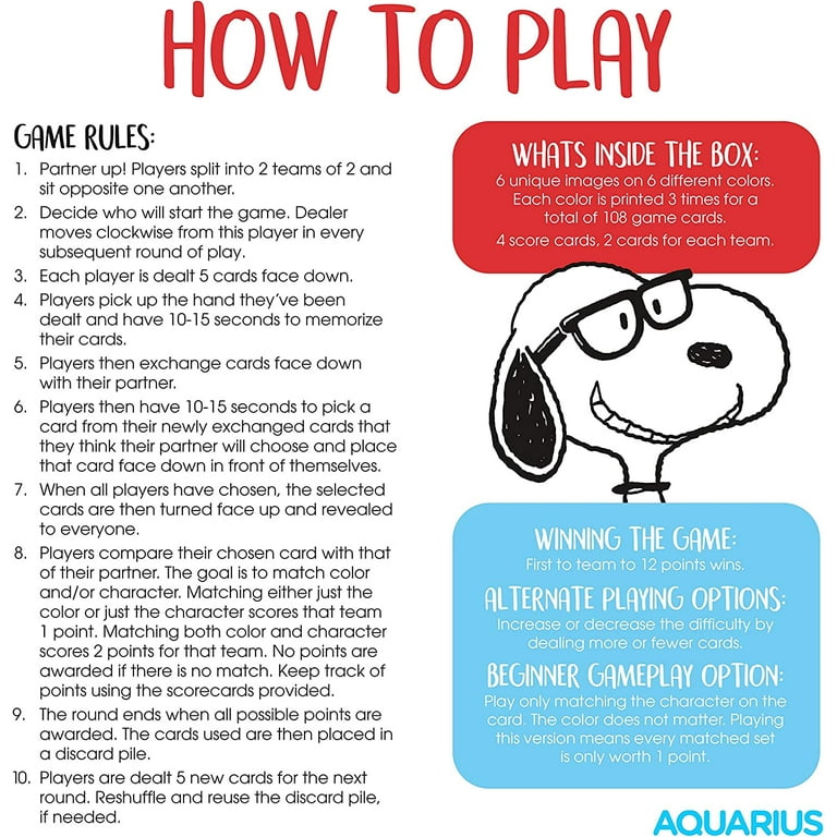 Peanuts Memory Master Card Game - Walmart.com