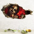 thumbnail image 3 of Cateissary Horror Zombie Halloween pegatinas de pared 3D impermeable monstruo roto TV telón de fondo calcomanías autoadhesivo puerta papel Kits de decoración para fiestas KM311, 3 of 6