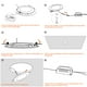 thumbnail image 5 of DELight 3W 3" LED Recessed Panel Ceiling Light Ultra-thin 240LM Warm White 25W Equivalent Downlight (Pack of 60) DELight Modern, 5 of 10