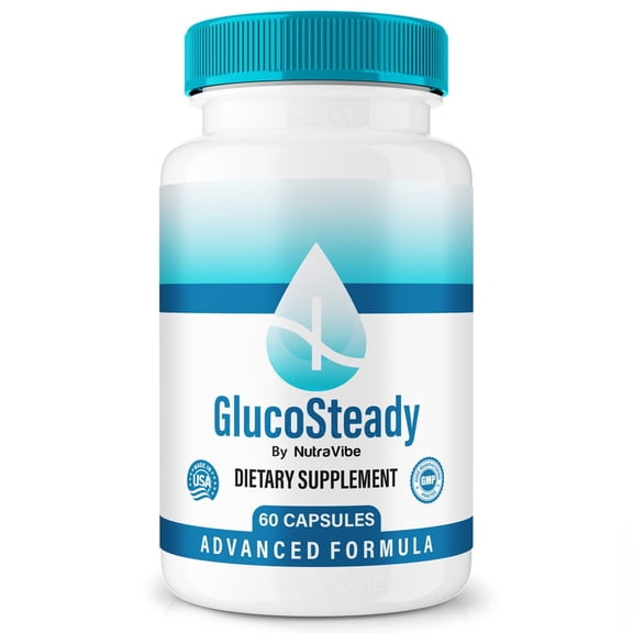 GlucoSteady – Original Formula with a Clean Blend to Support Healthy Circulation, Natural Energy & Balanced Levels | Just 2 Easy-to-Swallow Pills Daily (60 Capsules)