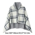 thumbnail image 3 of Gallickan Wearable Blanket, Fleece Shawl Wrap, Plaid Throws for Adults, 40x55 Inch, for Bed, Travel, and Camping, 3 of 5