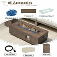 thumbnail image 7 of 42 in. Retangular Coating Steel Propane Firepit Table, 50,000 BTU Outdoor Fire Pit Table in Dark brown Wood Grain, 7 of 7