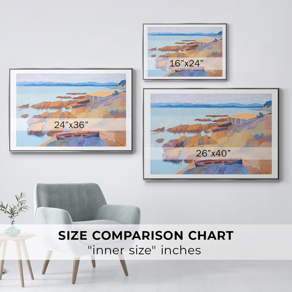 Vintage Landscape-CXXIX By Wexford Home Framed in Silver Wood Gallery Wrapped Canvas 17 in. x 25 in.