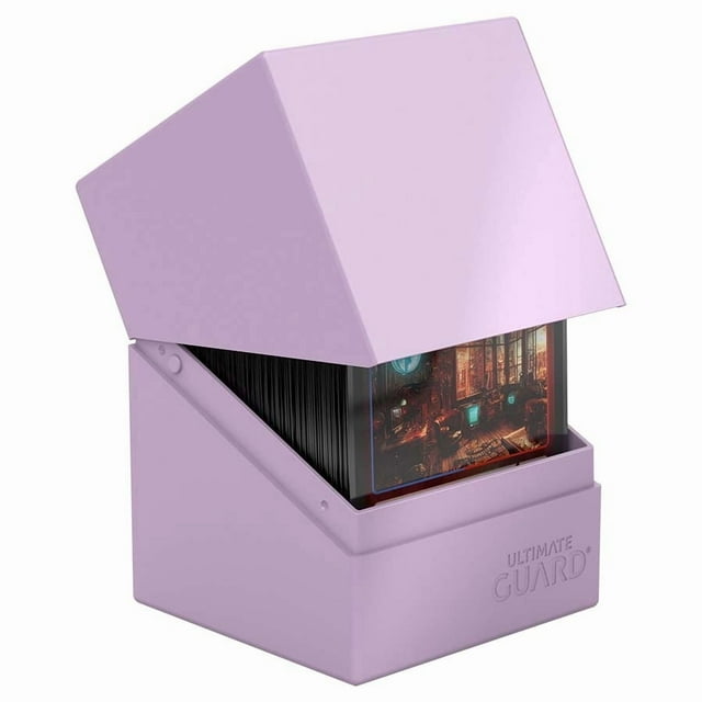 Ultimate Guard Boulder Solid 100+, Étui de Deck pour 100 Cartes TCG à Double Pochette, Lavande Pâle, Rangement Sécuritaire et Durable pour Jeux de Cartes à Collectionner, Sans Transparence