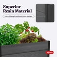 thumbnail image 5 of Keter 48" Wood Look Raised Garden Bed, Durable Outdoor Herb Garden Planter for Vegetables, Flowers, and Succulents, Grey, 5 of 13