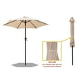 thumbnail image 3 of FLAME&SHADE 9 ft Outdoor Market Patio Table Umbrella with Tilt, Beige, 3 of 7