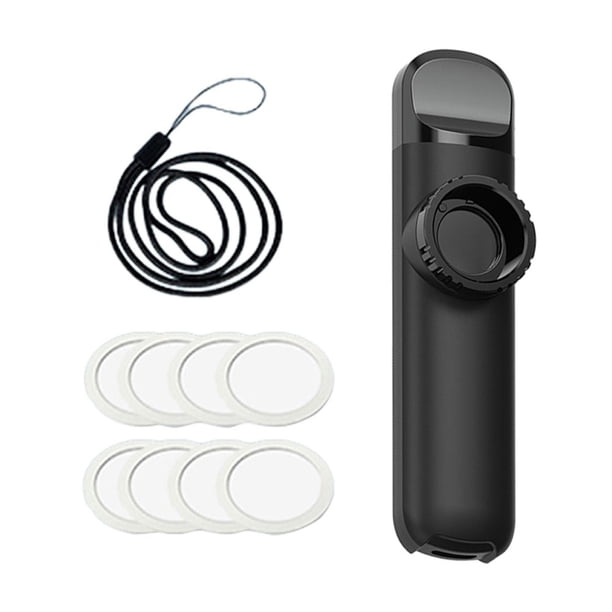 Kazoo con diafragma de flauta Kazoo, instrumentos musicales, fácil de tocar y tono ajustable con cordón para regalos de fiesta para principiantes , Negro