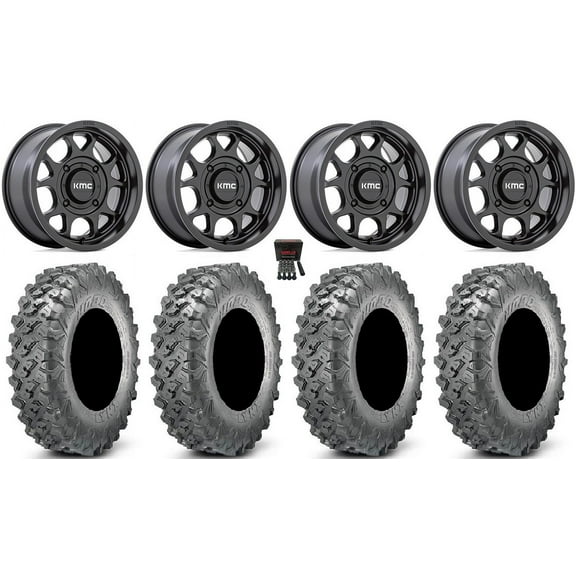 KMC Toro S 15" Wheels Black 32" Lynx SXS Tires Polaris RZR XP 1000 / PRO XP / Ranger XP 900/1000