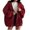 Red, variant on Zedker Oversized Cardigan Sweaters For Women 2025 Fall Long Lantern Sleeve Knit Open Front Lightweight Sweater Green L