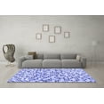 thumbnail image 3 of Ahgly Company Machine Washable Indoor Square Abstract Blue Contemporary Area Rugs, 3' Square, 3 of 4