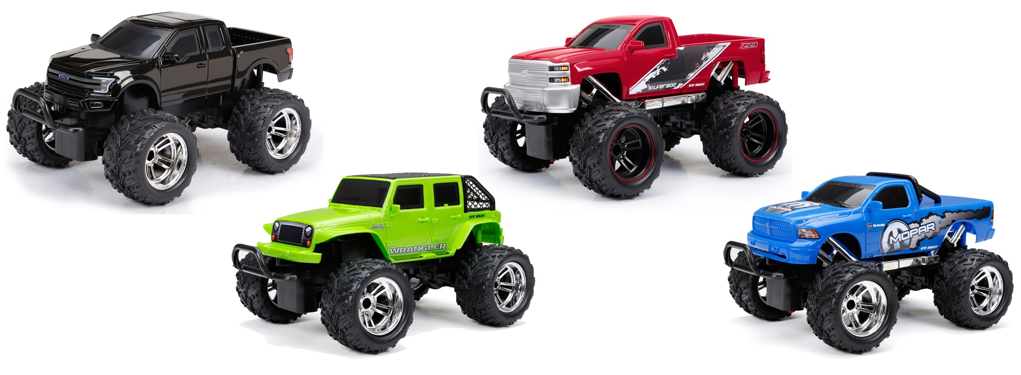 New Bright 116 RC Trucks Radio Control Pickups and Sport Vehicles Assorted Styles and Colors