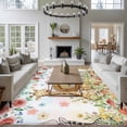 thumbnail image 3 of Cartoon Animal Rose Area Rugs 5x7 ft Cute Lion Elephant Giraffe Zebra Flower Mushroom Washable Rug Non Slip Indoor Carpet Absorbent Floor Mat for Living Room Bedroom Dining Room, 3 of 9