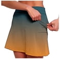 thumbnail image 4 of Delayuji Women's Skrit Short Mid Waist Short Skirts Skinny Pants Yoga Culottes For Women Athletic Shorts Lightweight S-5XL, 4 of 6