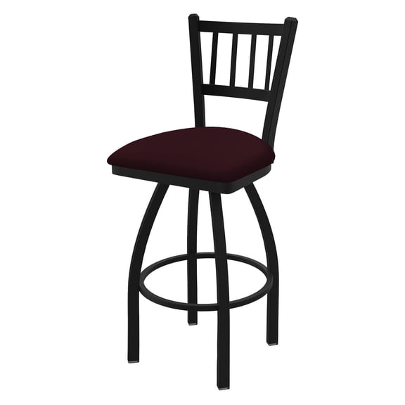 Holland Bar Stool Co Contessa Slat Back 36 in. Extra Tall Swivel Bar Stool with Faux Leather Seat