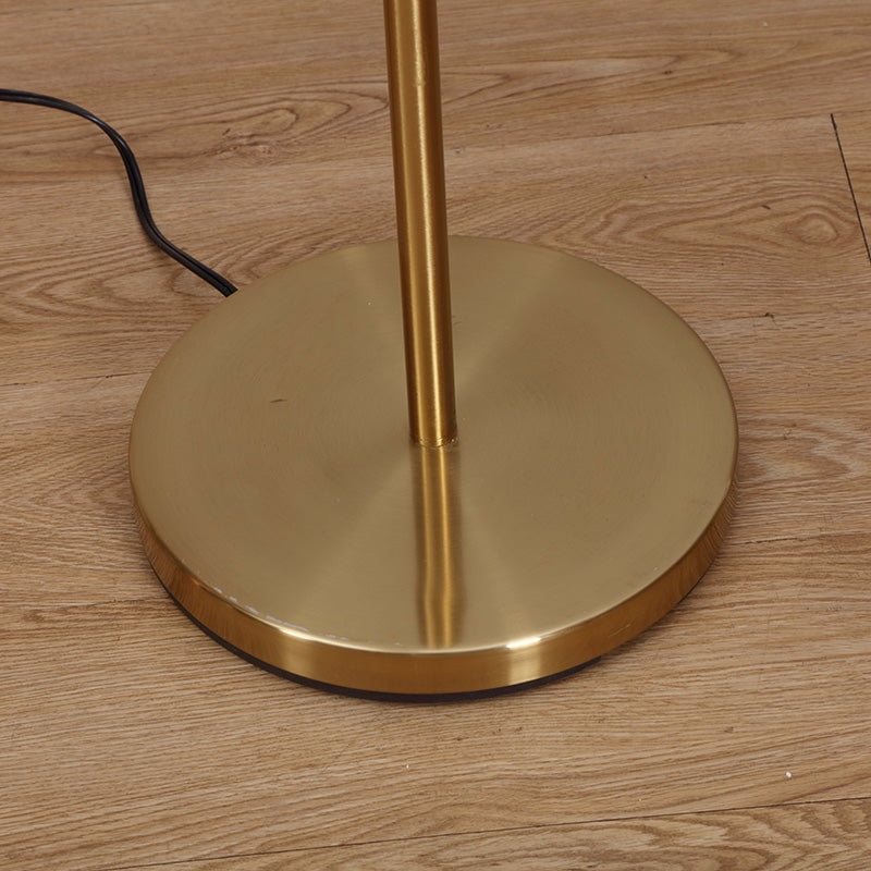 Ozarke Cosmic Glow Floor Lamp, Modern Freestanding Lamp with 3-Globe Glass Shade, UL Listed - Brass