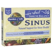 Garden of Life Herbal Immune Balance Sinus Vegetarian Capsules , 30 Ct