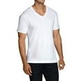 thumbnail image 4 of Fruit of the Loom Men’s Cotton V‑Neck Undershirts, White or Black/Gray, Multi‑Pack, Regular & Tall Sizes, 4 of 9
