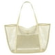 thumbnail image 4 of Bolsa de playa de malla, bolsa de almacenamiento, artículos esenciales de playa, multiusos para mujeres. Blanco, 4 of 9