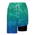 thumbnail image 7 of Erwazi Mens Swim Trunks Printed Drawstring Waist Layer Lining Breathable Quick Dry Practical Summer Swimwear Shorts with Pocket, 7 of 7