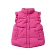 thumbnail image 6 of YTDSCS Toddler Girls Zip up Puffer down Vest Fall Winter Warm Waistcoat 3-9 Years Girls Solid Color Lace Sleeveless Jacket for Kids, 6 of 7