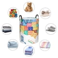 thumbnail image 4 of Daiia USA MAP Round Laundry Basket with Handles Thickened Waterproof Circular hamper,Dirty Clothes Storage Basket for Bedroom,Bathroom,College Dorm-Small, 4 of 6