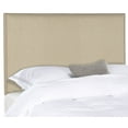 thumbnail image 2 of SAFAVIEH Sydney Classic Glam Upholstered Headboard, Queen, Hemp/Silver Nails, 2 of 3