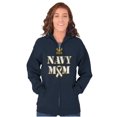 thumbnail image 4 of US Navy Mom Military Support Ribbon Women Plus Size Zipper Hoodie Brisco Brands 2X, 4 of 5