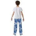 thumbnail image 5 of FORMRS Kids Pajama Pants with Pockets Size 11-12Y Boys Lounge Sleep Bottoms, Blue Garden Pattern, 5 of 8