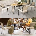 thumbnail image 5 of Dextrus 5-Piece Patio Outdoor Dining Set, Wicker Patio Furniture Set of 4 Rattan Dining Chairs with Soft Cushions and Rectangular Dining Table with Umbrella Hole, 5 of 15