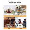thumbnail image 2 of 13 Inch Round Placemats Set of 6, Sage Green Snowflakes Christmas Non Slip Heat Insulation PP Table Mats, Winter Xmas Snowflake Washable Place Mats for Kitchen Dining Party Table Decor, 2 of 7