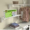 EZ Shelf Expandable Closet Shelf & Rod 64 in. W - 118 in. W, White