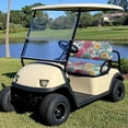 thumbnail image 4 of Pzuqiu Golf Cart Seat Covers Easy to Install Polyester Cloth, Compatible with Golf Car Seat Outdoor, for Ezgo 2 Person Seats Golf Carts, Colorful Floral Mandala, 4 of 10