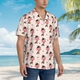 thumbnail image 5 of Xecao Dachshund Dog Heart print Hawaiian shirt - a stylish short-sleeve button-down for men, perfect for casual beach and tropical outings., 5 of 9