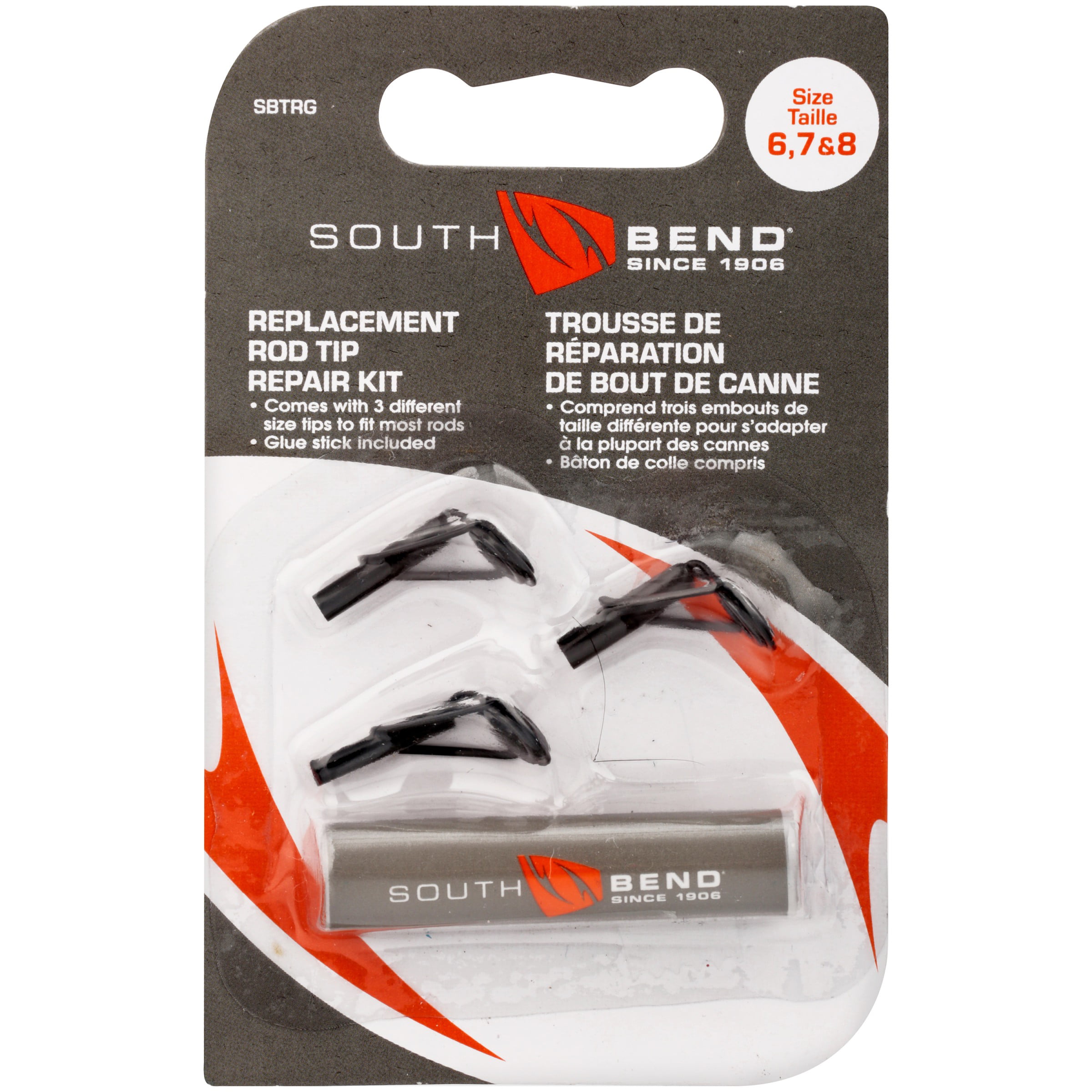 South Bend Replacement Fishing Rod Tip Repair Kit, 4-pack 
