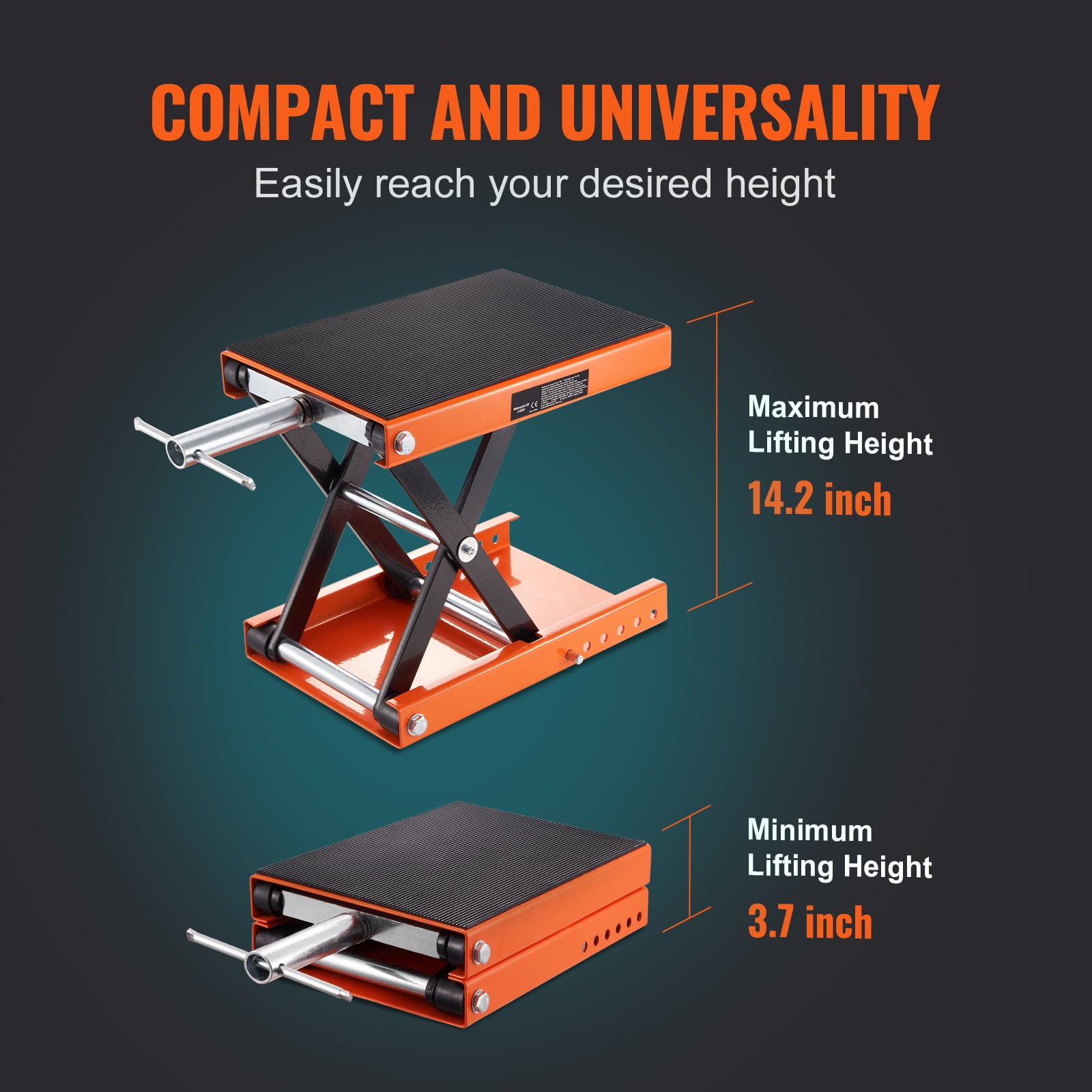 KFFKFF Motorcycle Scissor Jack Lift 1100 lbs Wide Deck Hoist Stand for ATVs Bike