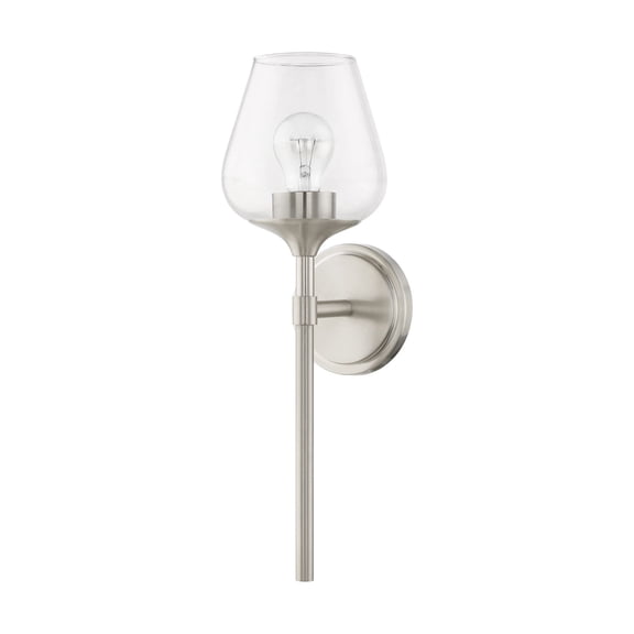 17471-91 Livex Lighting Willow - 1 Light Bath Vanity In Transitional Style-18 Inches Tall and 5.75 Inches Wide-Brushed Nickel Finish